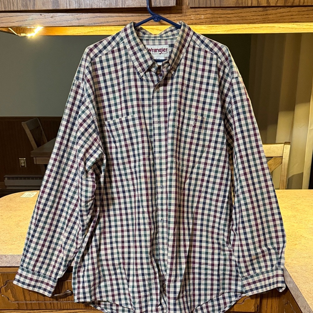 Wrangler Men's Checkered Shirt - Red, Blue, Green White